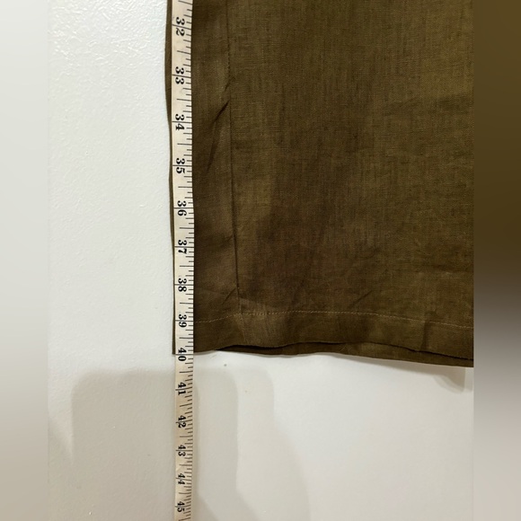 DISSH Norah Olive Linen Pant Size 4 - Picture 9 of 15